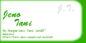 jeno tani business card